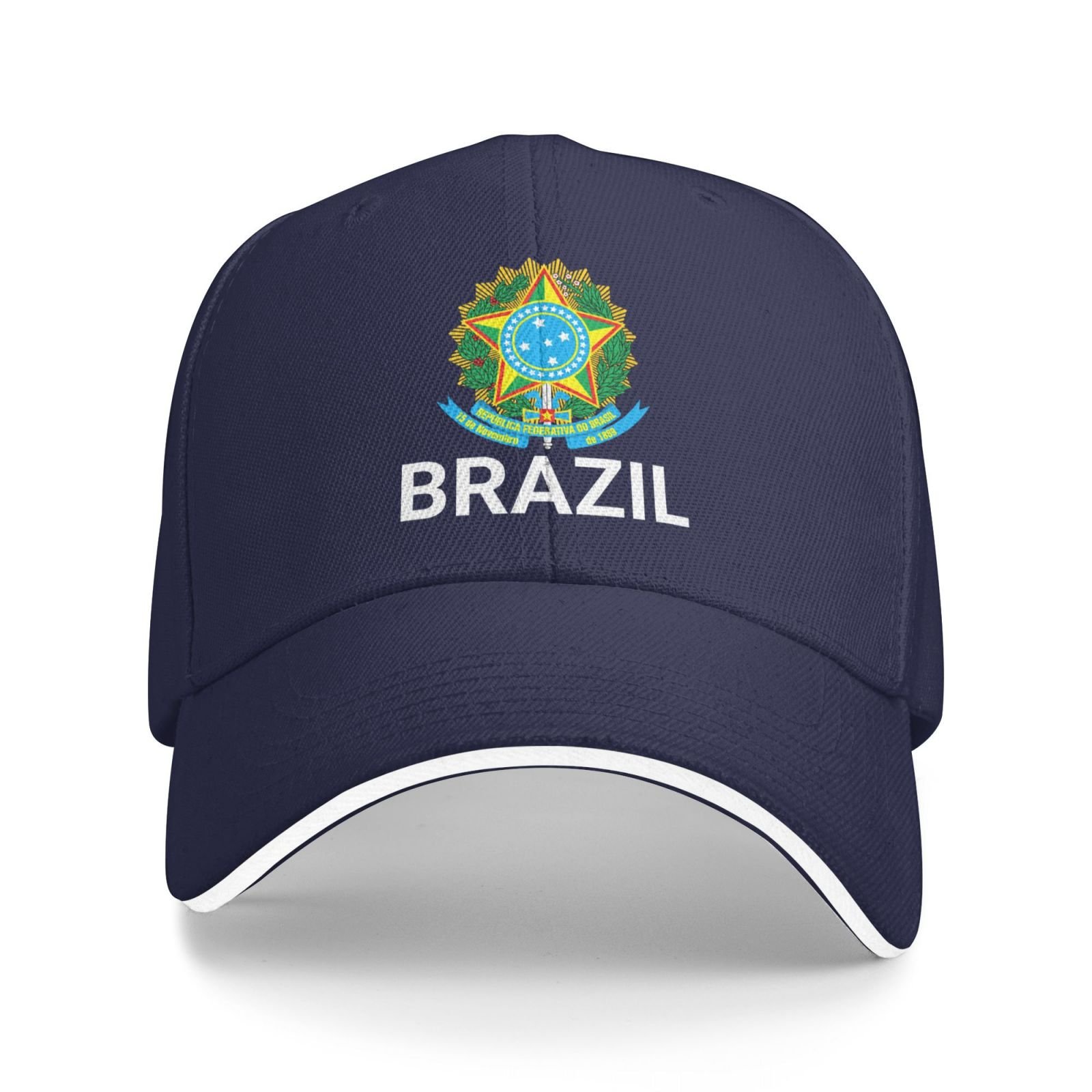 support brazil hat brazilians caps for men women i stand with brazil emblem coat of arms baseball cap