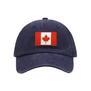 Embroidered Flag of Canada Baseball Cap Canada Flag Cowboy Mesh Sun Hats Canadians Trucker Hat for Men Women