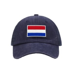 Embroidered Flag of Netherlands Baseball Cap Netherlands Flag Cowboy Mesh Sun Hats Dutch Trucker Hat for Men Women