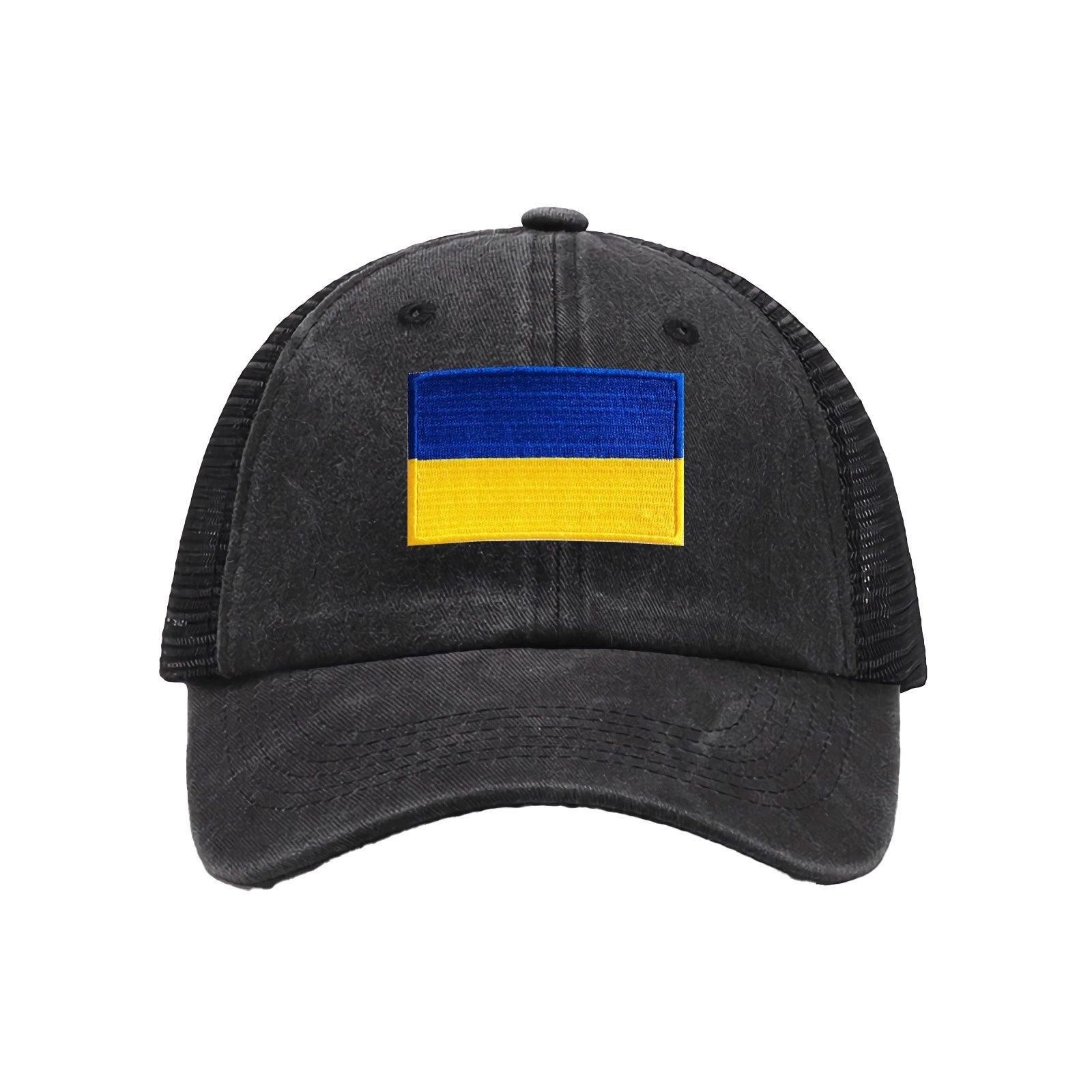 Czapka baseballowa z haftowaną flagą Ukrainy, kowbojska, z siateczki, z flagą Ukrainy, czapka typu trucker dla mężczyzn i kobiet - Image 2