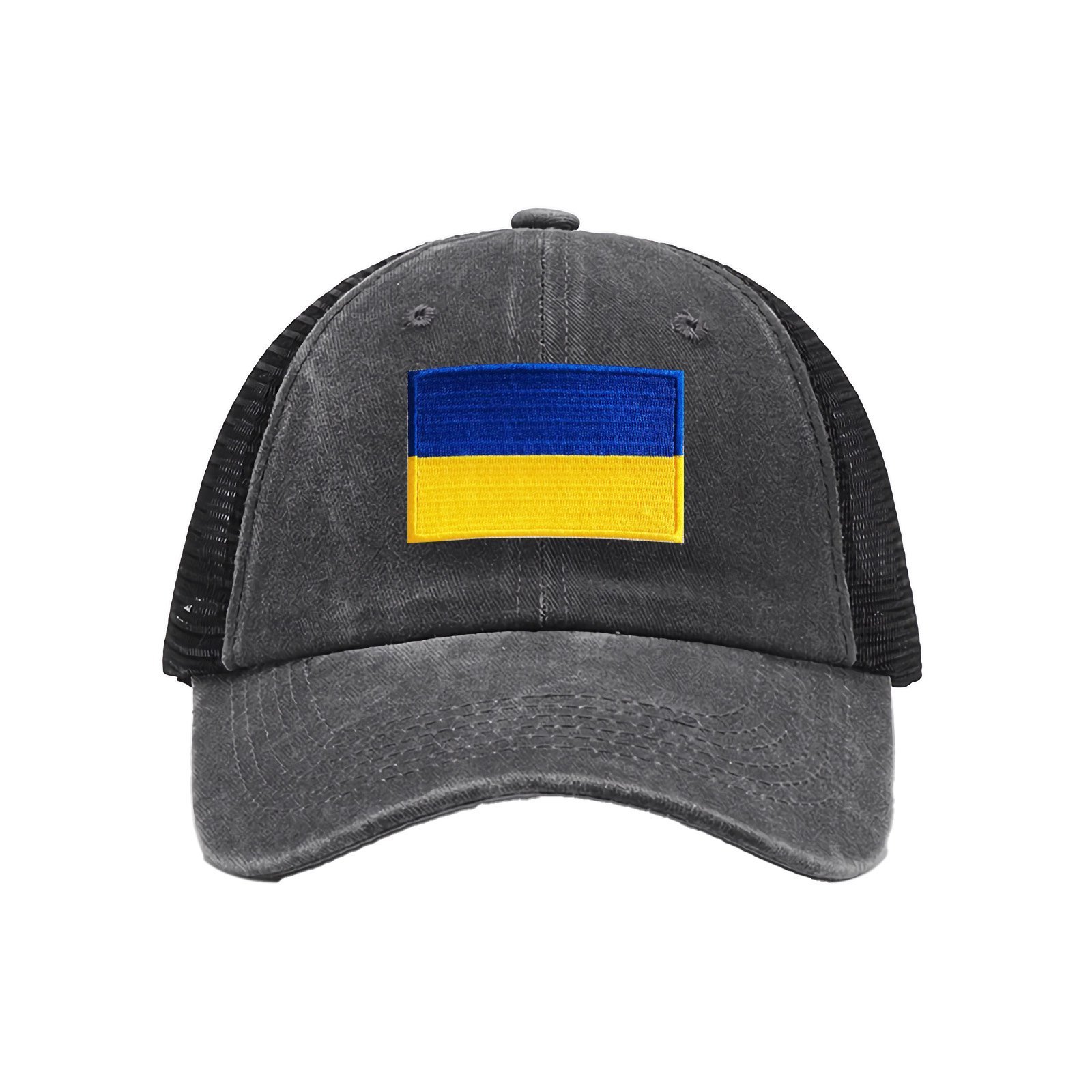 Czapka baseballowa z haftowaną flagą Ukrainy, kowbojska, z siateczki, z flagą Ukrainy, czapka typu trucker dla mężczyzn i kobiet - Image 4