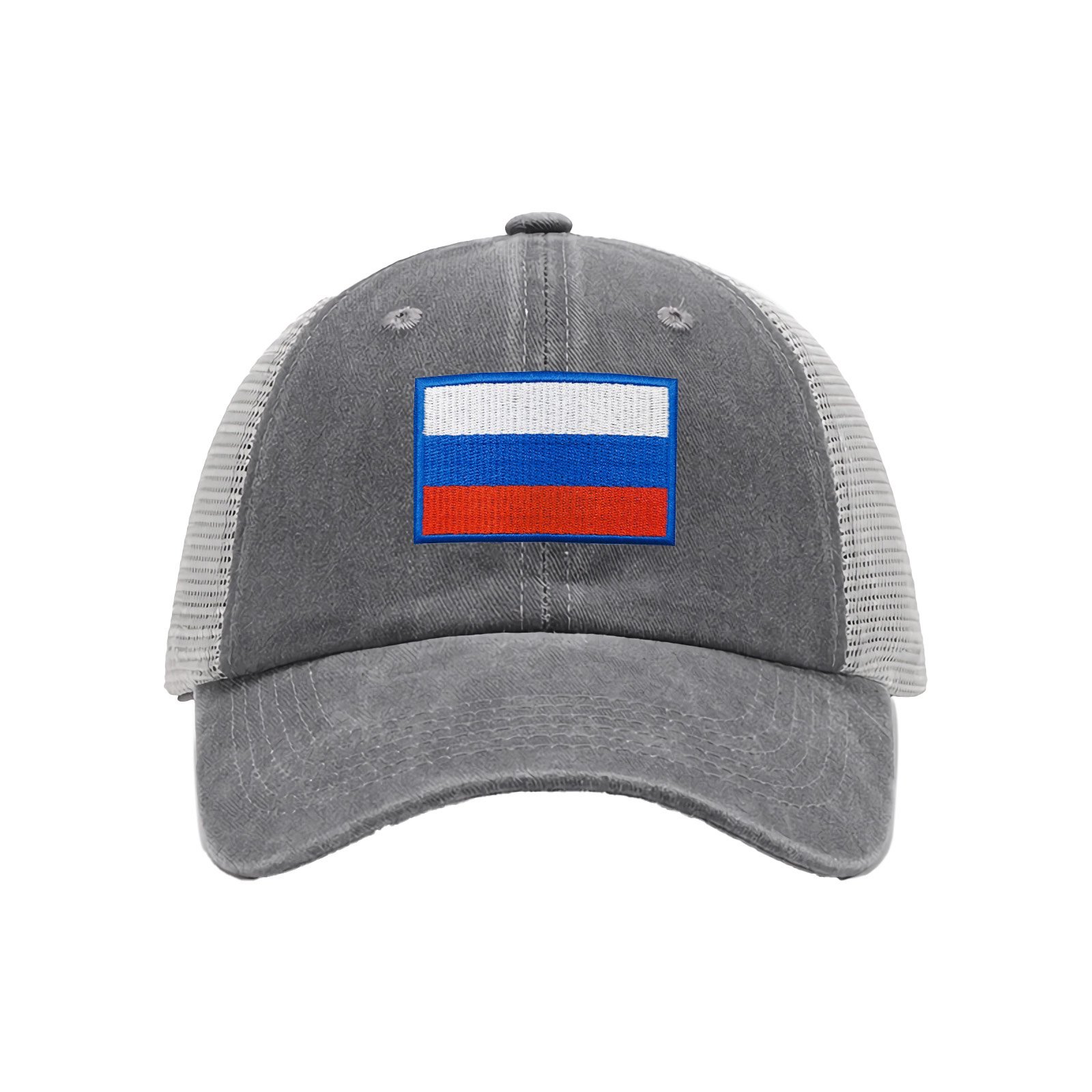 Embroidered Flag of Russia Baseball Cap Russia Flag Cowboy Mesh Sun Hats Russians Trucker Hat for Men Women - Image 5