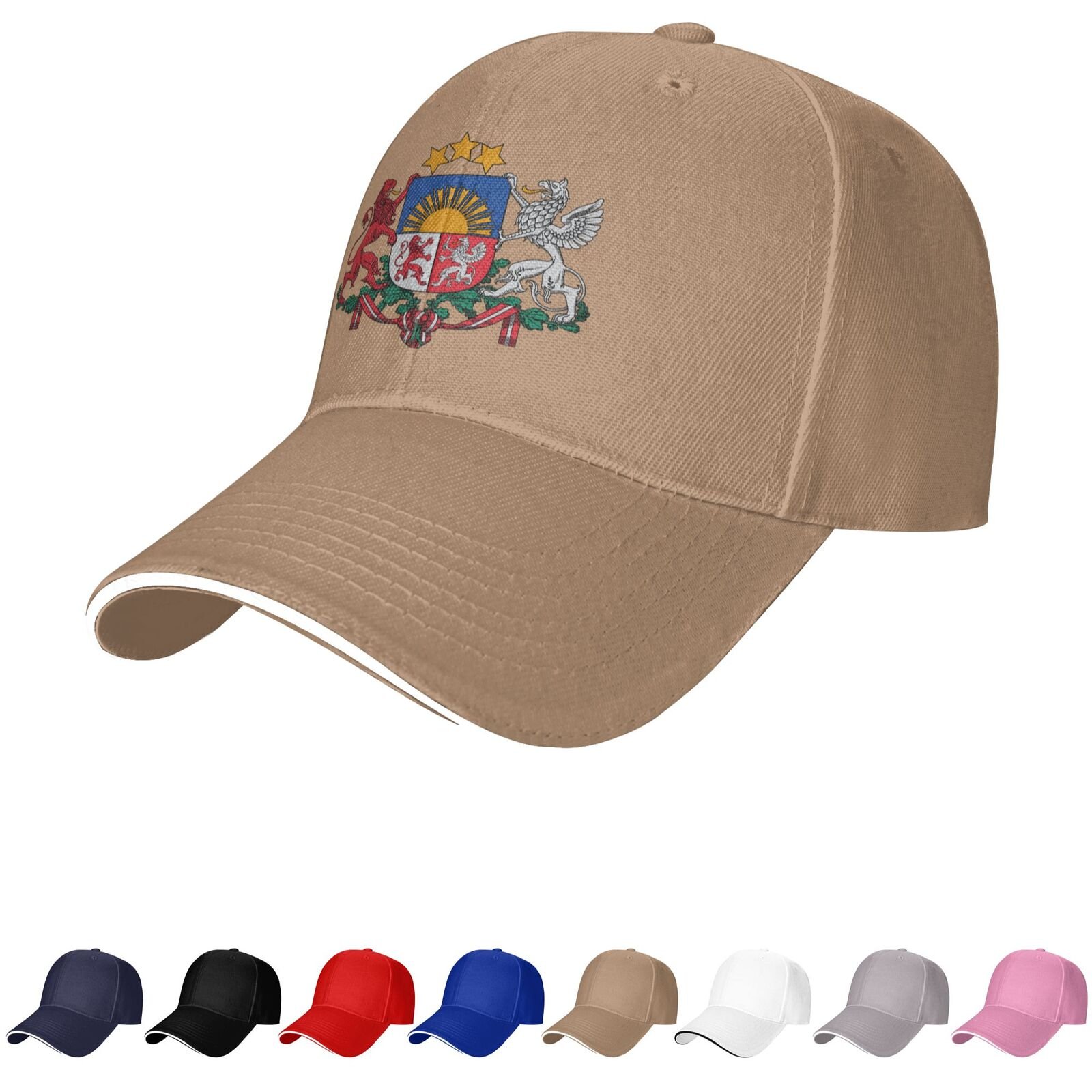latvia emblem hat latvian caps for men women coat of arms of latvia baseball cap trucker dad hat