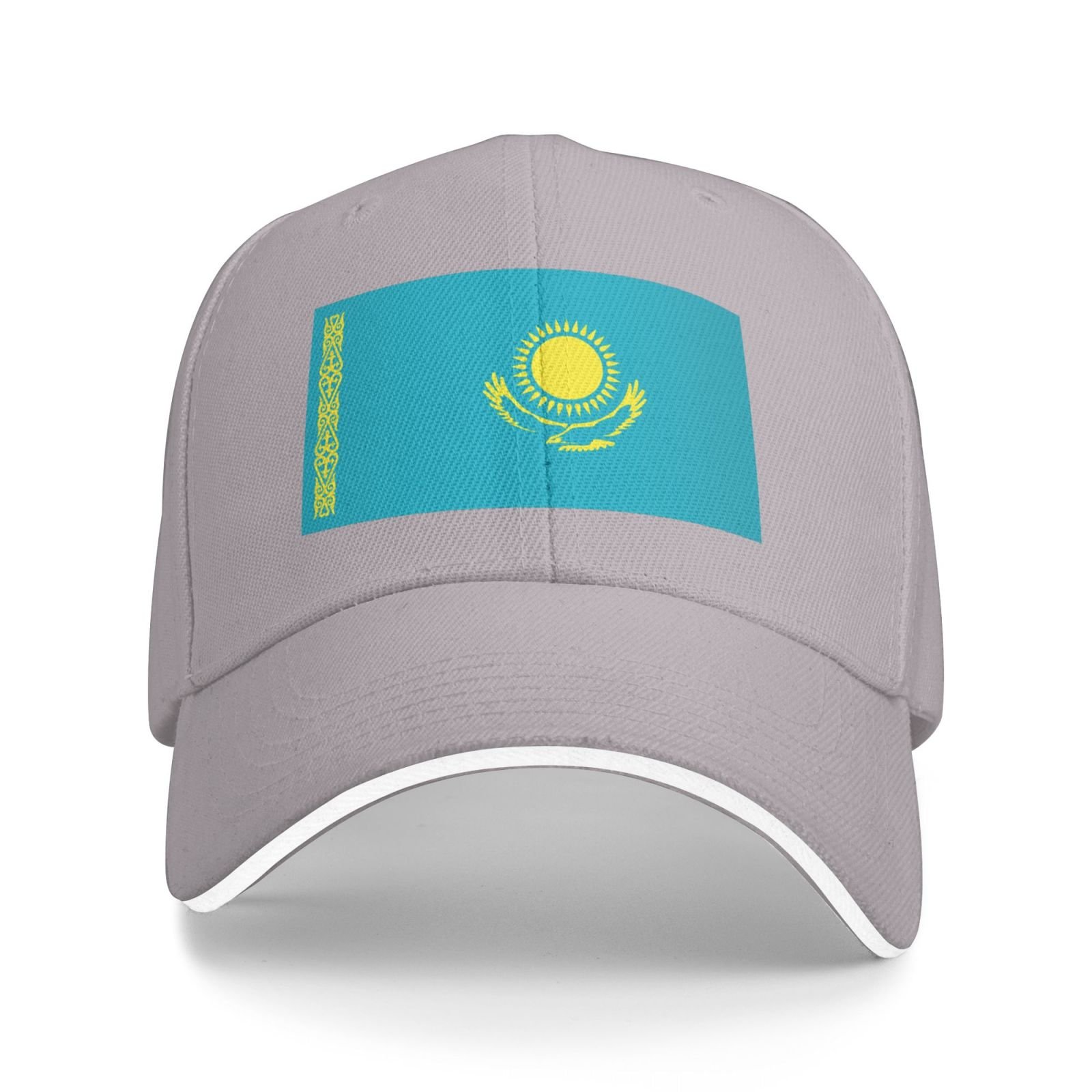 flag of kazakhstan baseball cap stand with kazakhstan hat support kazakhstani trucker dad hat for men women