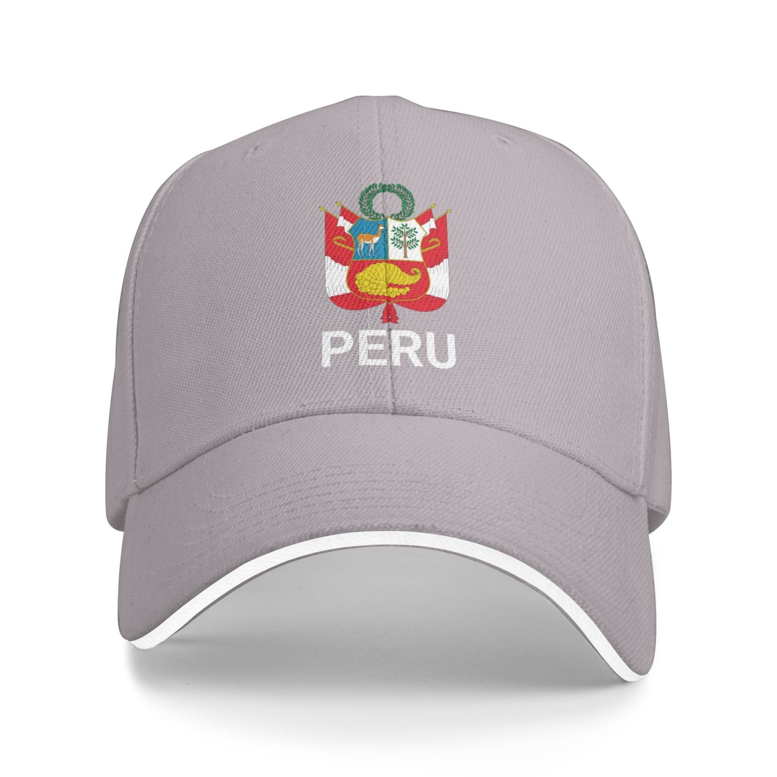 support peru hat peruvian caps for men women i stand with peru emblem coat of arms baseball cap
