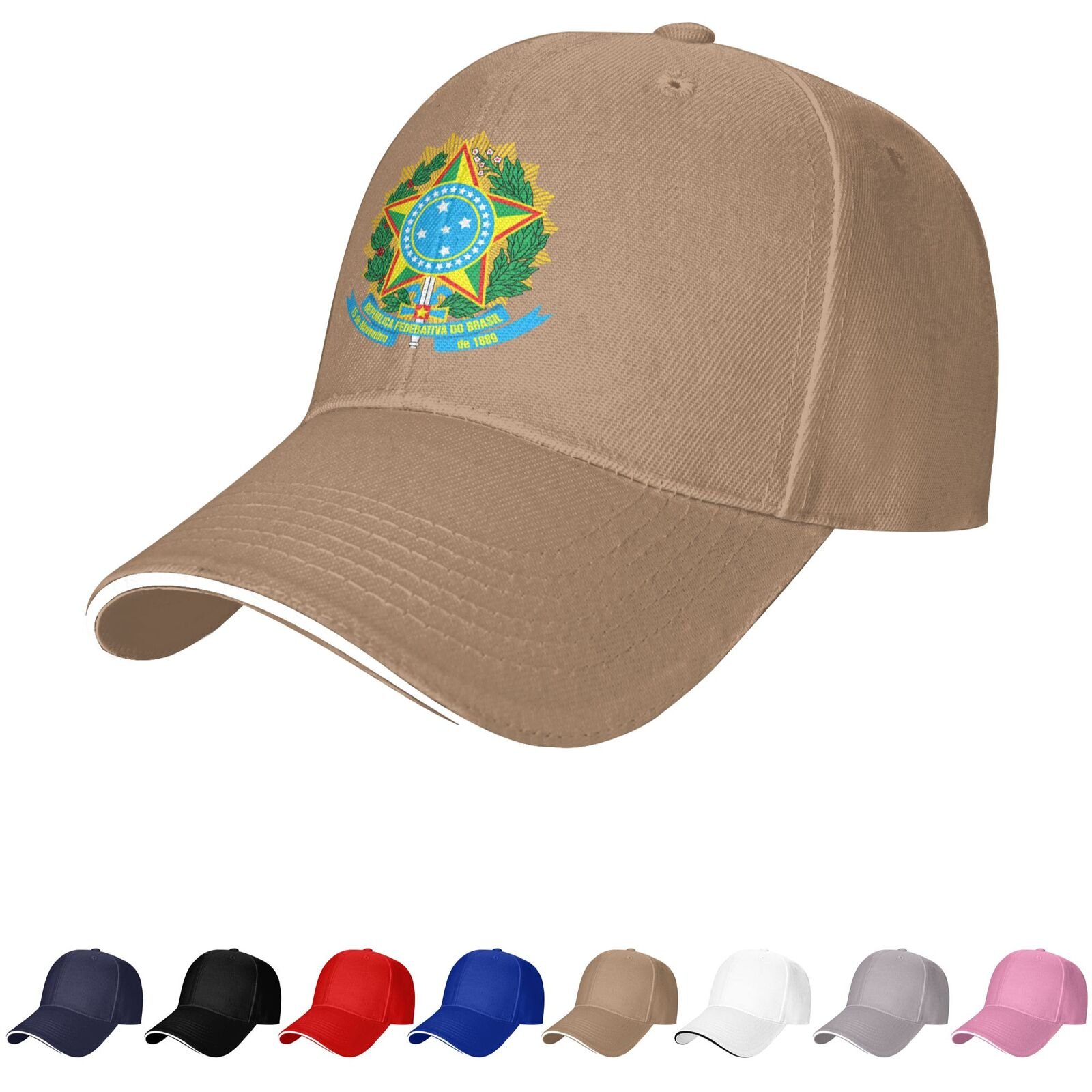 brazil emblem hat brazilians caps for men women coat of arms of brazil baseball cap trucker dad hat