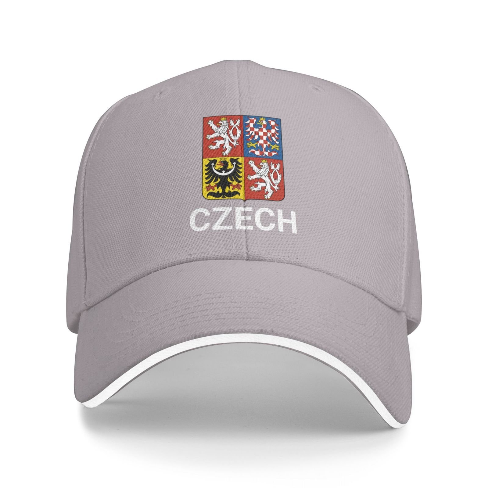 support czech hat caps for men women i stand with czech emblem coat of arms baseball cap