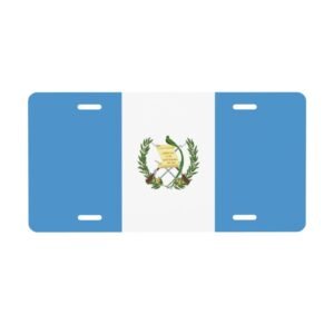 Guatemala Flag License Plate Guatemalan Decorative Car Plate Front Back Cover Metal Aluminum 6x12 Inch 4 Holes