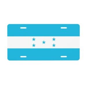 Honduras Flag License Plate Honduran Decorative Car Plate Front Back Cover Metal Aluminum 6x12 Inch 4 Holes