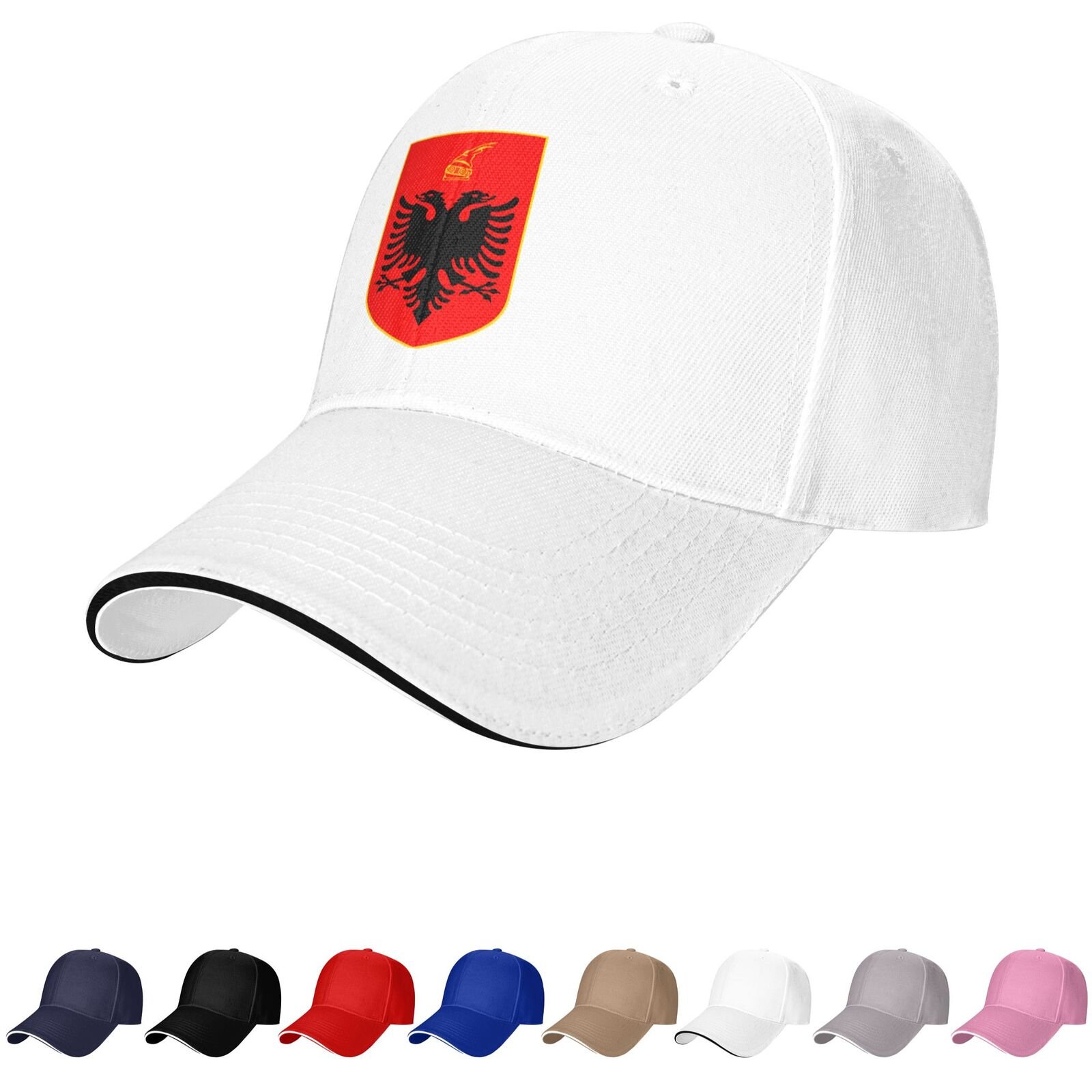 albania emblem hat albanian caps for men women coat of arms of albania baseball cap trucker dad hat