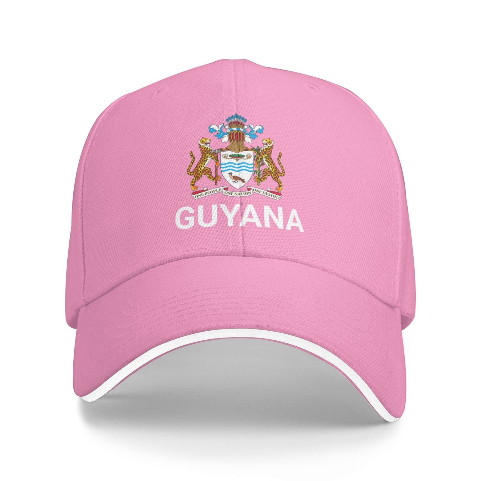 support guyana hat guyanese caps for men women i stand with guyana emblem coat of arms baseball cap