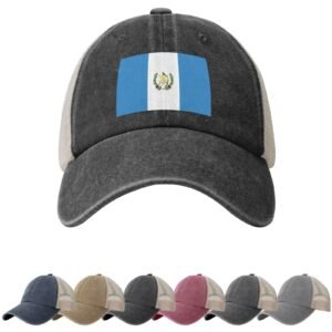 Guatemala Flag Sun Hats for Men Women Flag of Guatemala Cowboy Mesh Baseball Cap Guatemalan Trucker Hat