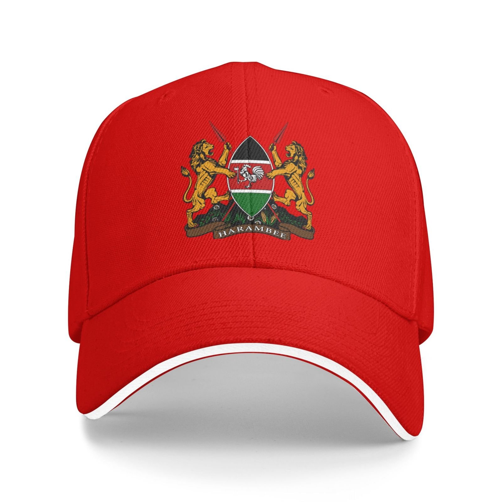 coat of arms for kenya baseball cap support kenya emblem kenyan trucker dad hat for men women