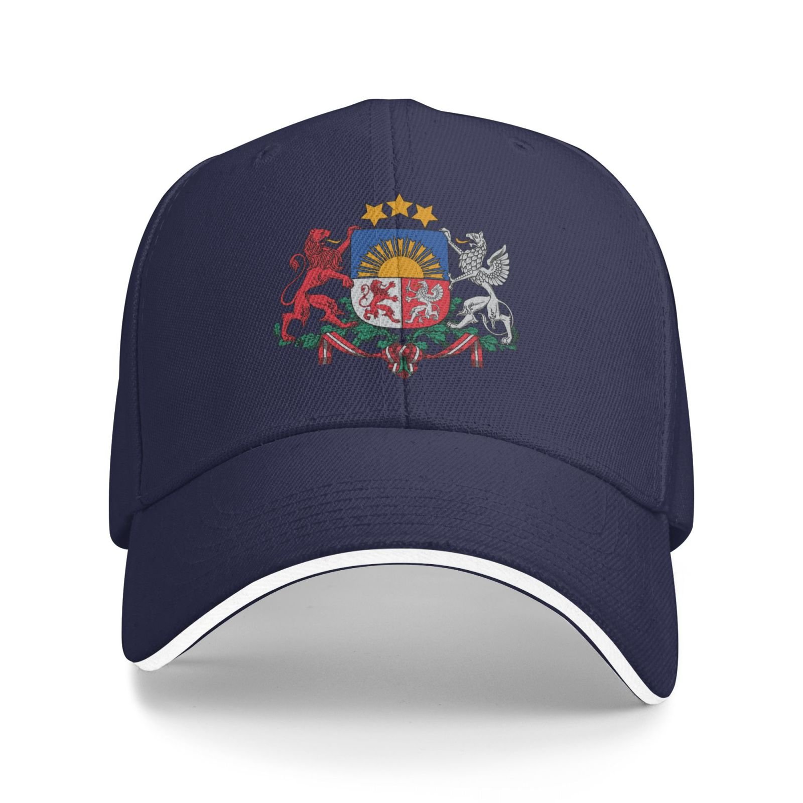 latvia national emblem hat support latvia coat of arms baseball cap latvian hat for women men adjustable hat