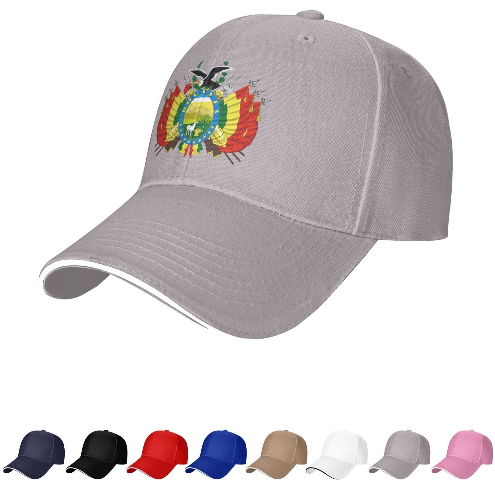 bolivia emblem hat bolivian caps for men women coat of arms of bolivia baseball cap trucker dad hat