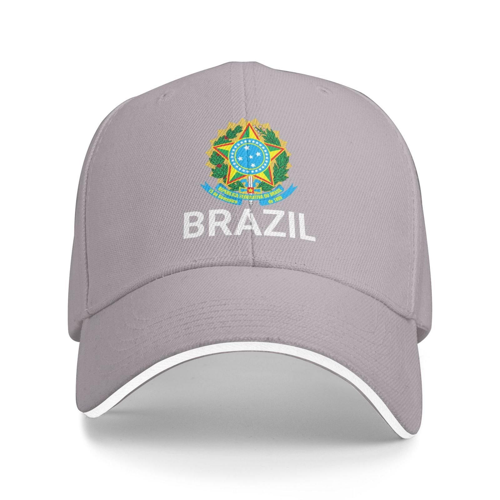 support brazil hat brazilians caps for men women i stand with brazil emblem coat of arms baseball cap