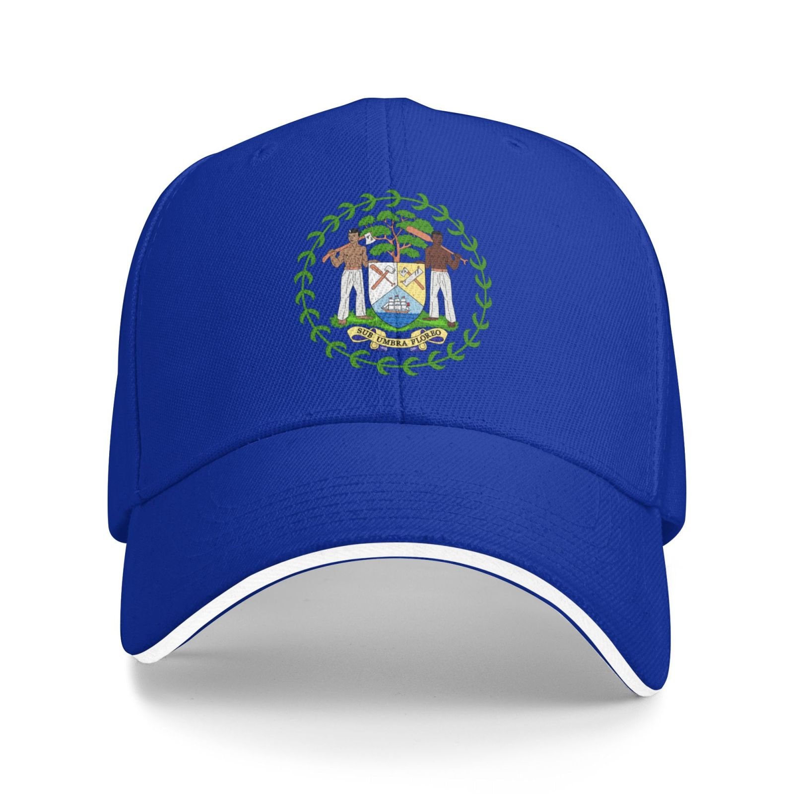 belize national emblem hat support belize coat of arms baseball cap belizean hat for women men adjustable hat