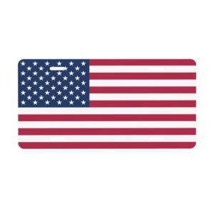 United States Flag License Plate American USA Decorative Car Plate Front Back Cover Metal Aluminum 6x12 Inch 4 Holes