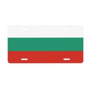 Bulgaria Flag License Plate Bulgarian Decorative Car Plate Front Back Cover Metal Aluminum 6x12 Inch 4 Holes
