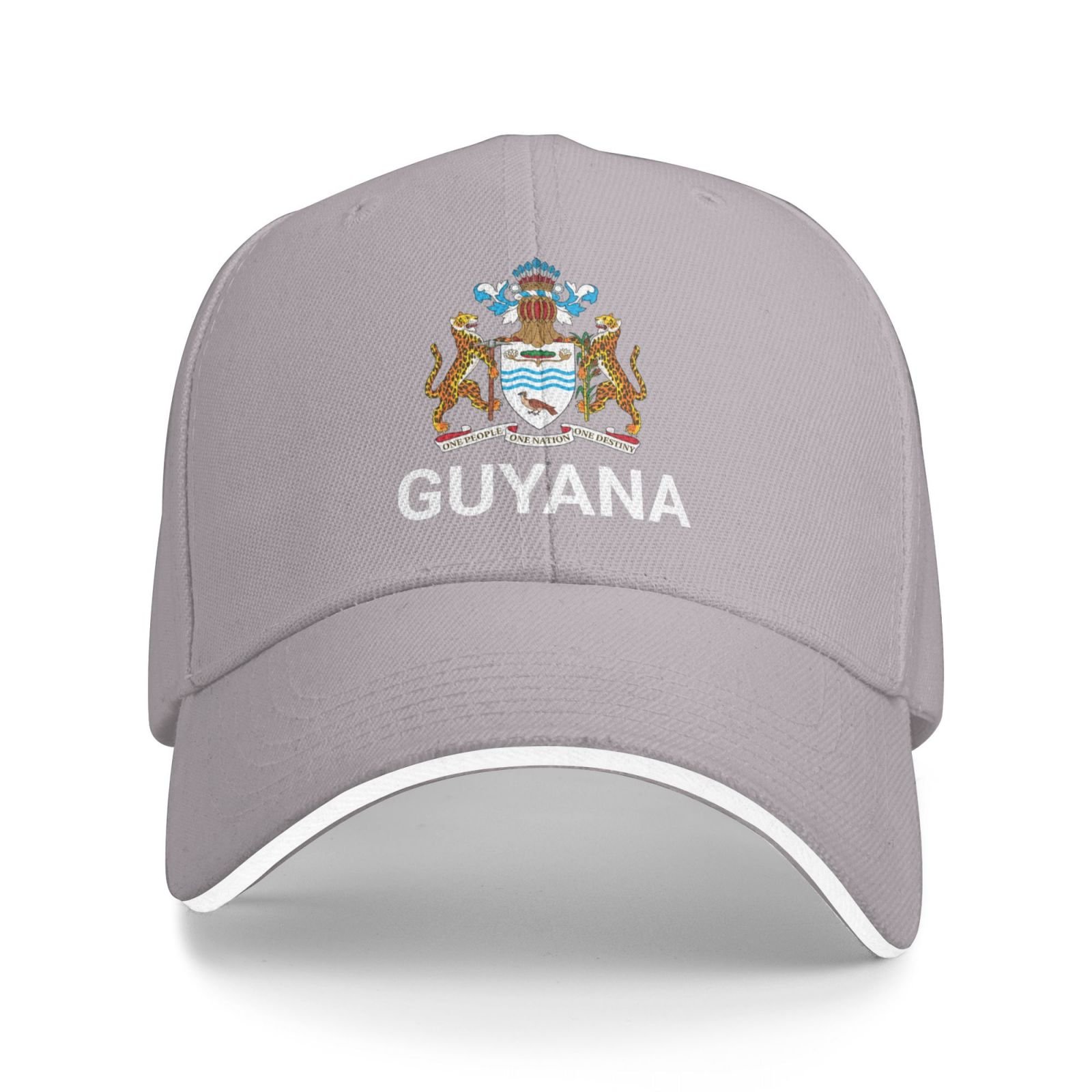 support guyana hat guyanese caps for men women i stand with guyana emblem coat of arms baseball cap