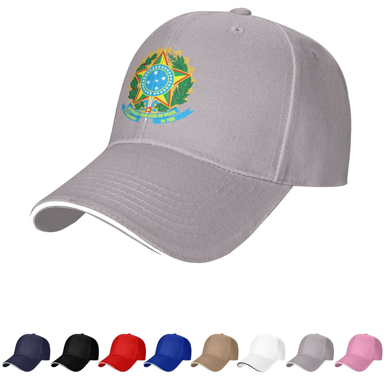 brazil emblem hat brazilians caps for men women coat of arms of brazil baseball cap trucker dad hat
