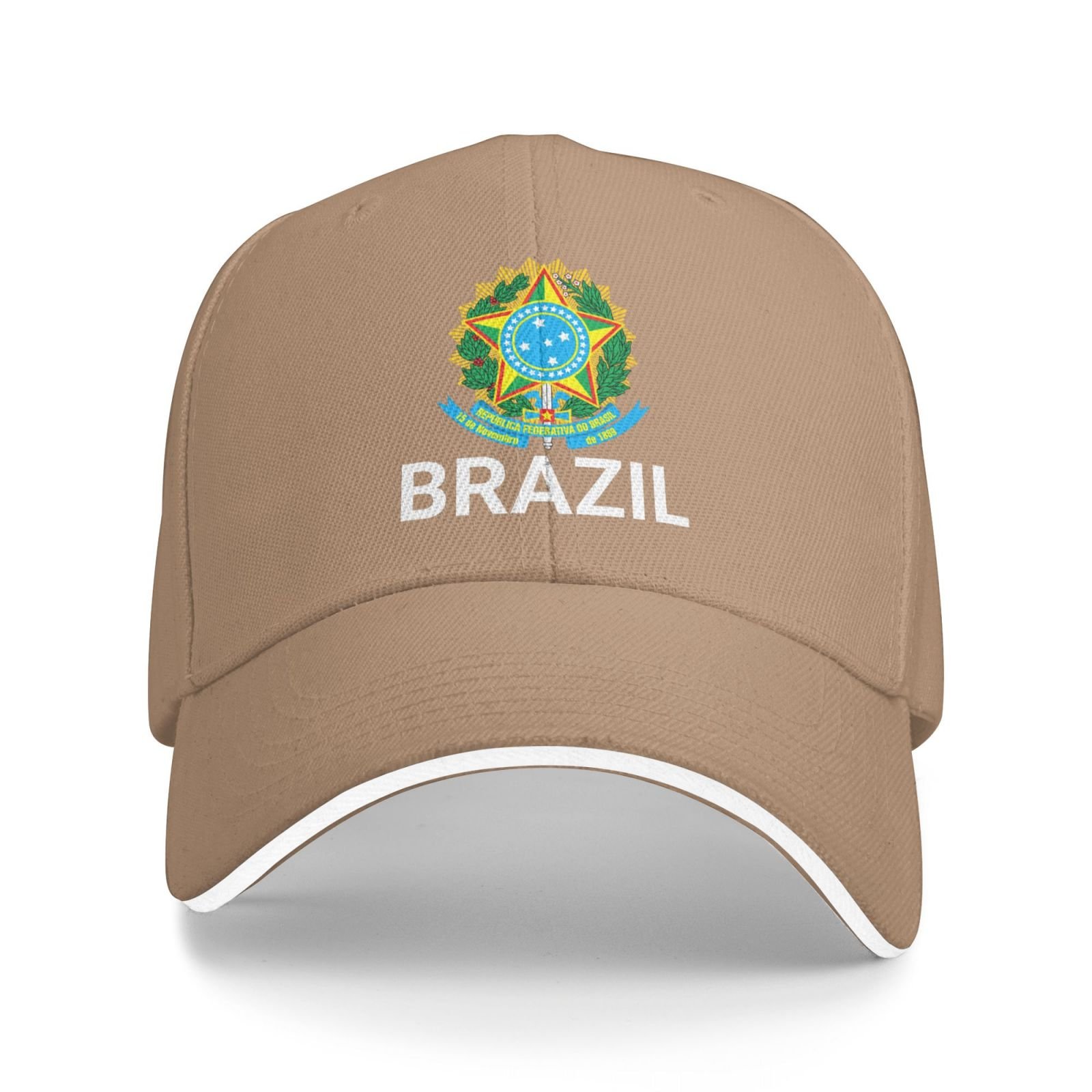 support brazil hat brazilians caps for men women i stand with brazil emblem coat of arms baseball cap
