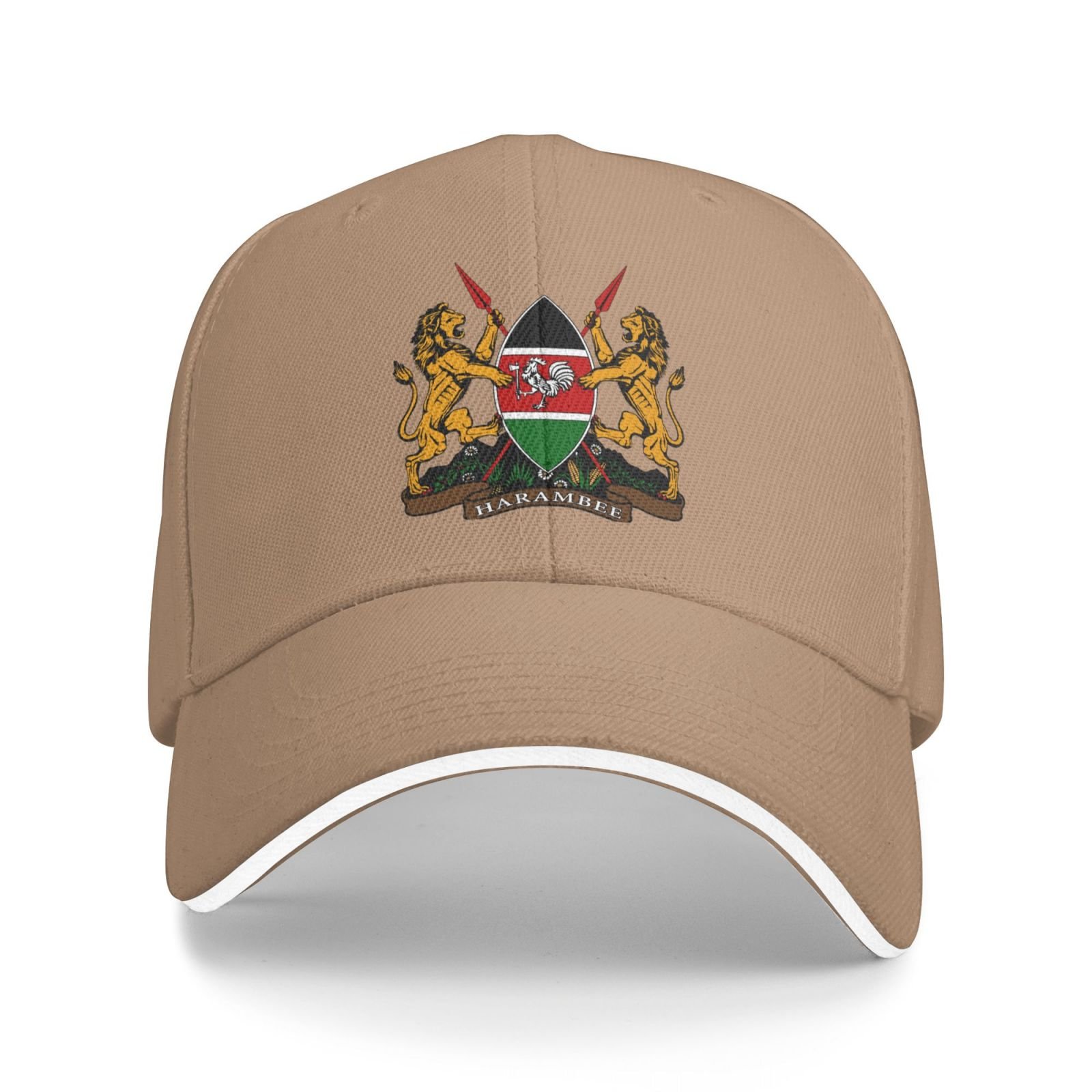 coat of arms for kenya baseball cap support kenya emblem kenyan trucker dad hat for men women