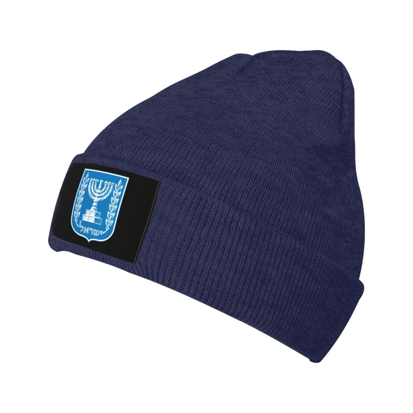 coat of arms of israel knit beanie hat israel emblem knitted cap for israelis winter outdoor men women