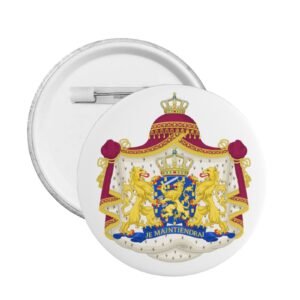 5 insignias redondas con el escudo de armas de los Países Bajos, emblema de los Países Bajos, decoraciones holandesas.