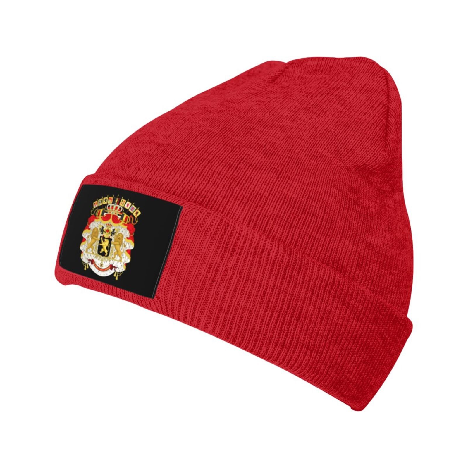 coat of arms of belgian knit beanie hat belgian emblem knitted cap for belgium winter outdoor men women