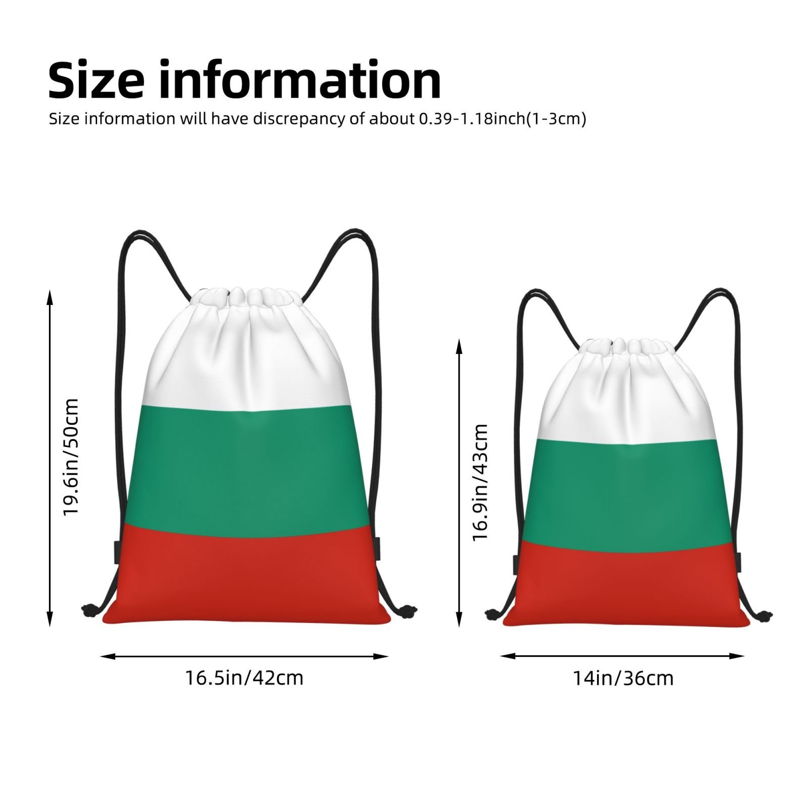 Zaino con coulisse in Bulgaria, per yoga, spiaggia, palestra, sport, leggero, con coulisse, bulgaro, decorazione per esterni - Image 2