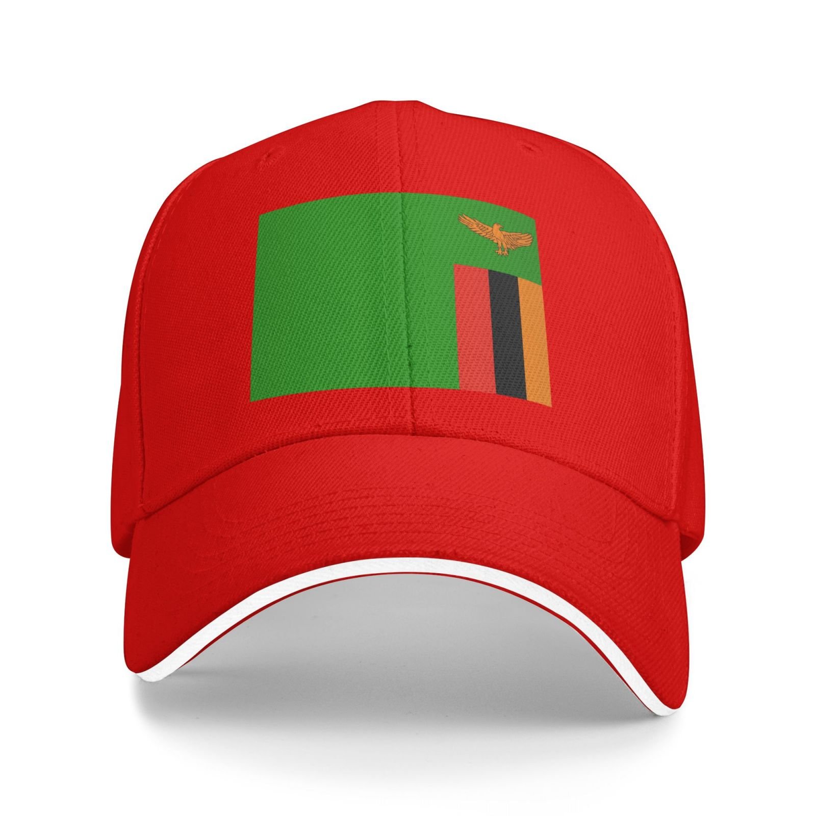 flag of zambia baseball cap stand with zambia hat support zambian trucker dad hat for men women
