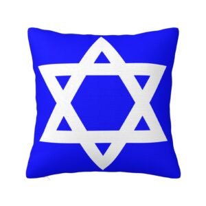 White Star of David Square Throw Pillow Covers Pillowcase for Couch Sofa Bedroom