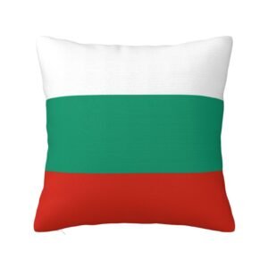 Square Throw Pillow Covers for (Bulgaria) Flag Pillowcase for Bulgarian Couch Sofa Bedroom