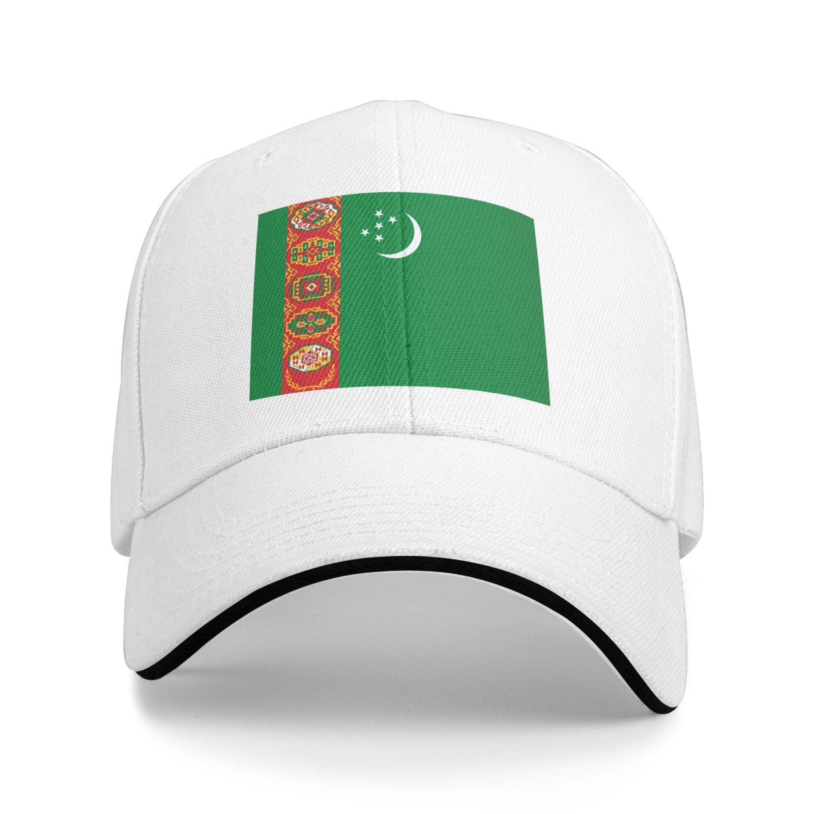 flag of turkmenistan baseball cap stand with turkmenistan hat support turkmen trucker dad hat for men women