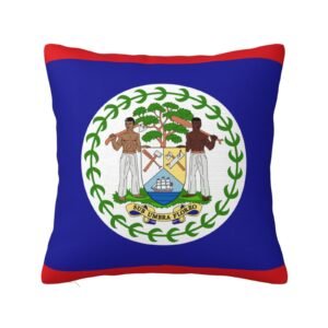 Square Throw Pillow Covers for Belize Flag Pillowcase for Belizean Couch Sofa Bedroom