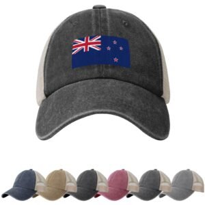 NewZealand Flag Sun Hats for Men Women Flag of NewZealand Cowboy Mesh Baseball Cap NewZealander Trucker Hat