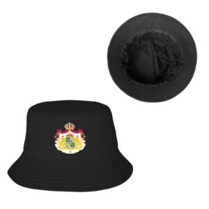 Sweden Bucket Hat for Men Women Coat of Arms of Sweden Outdoor Summer Fishing Hat Black