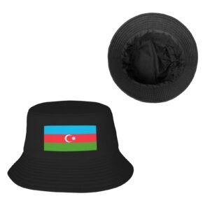Azerbaijan Bucket Hats for Men Women Flag of Azerbaijan Outdoor Summer Fishing Hat Black
