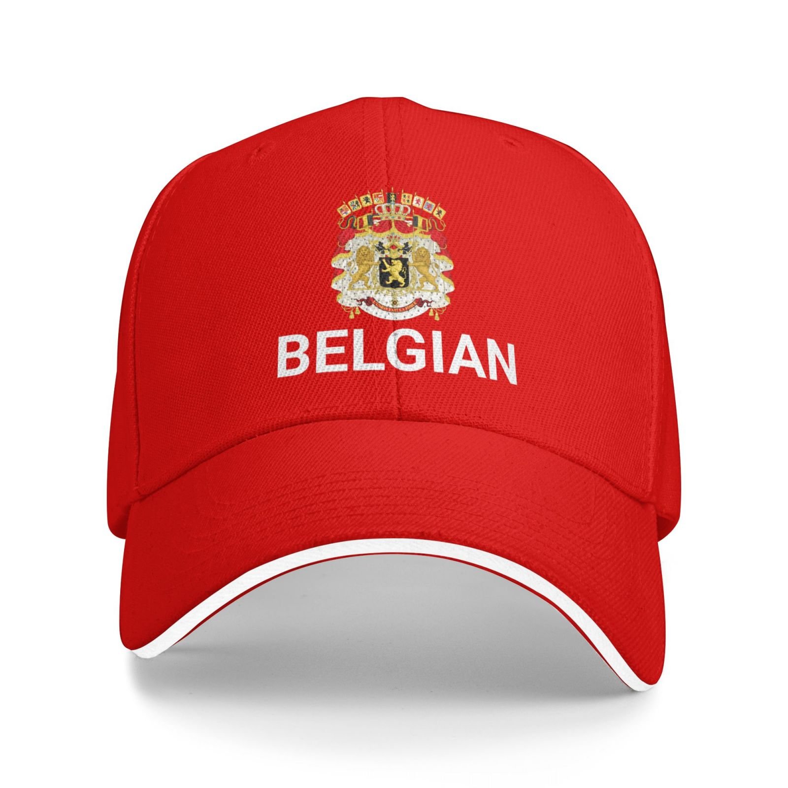 support belgian hat belgium caps for men women i stand with belgian emblem coat of arms baseball cap