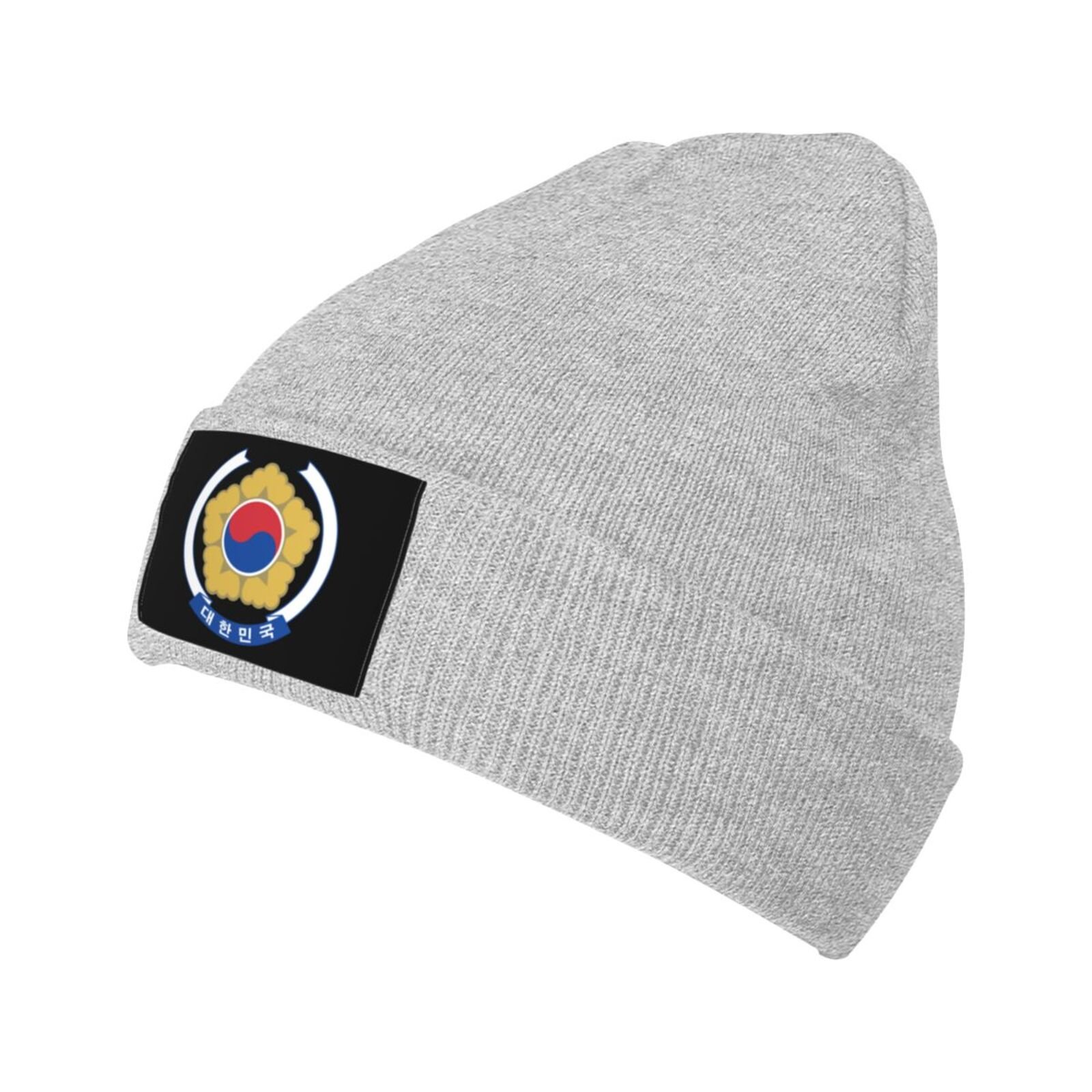 coat of arms of south korea knit beanie hat south korea emblem knitted cap for korean winter outdoor men women
