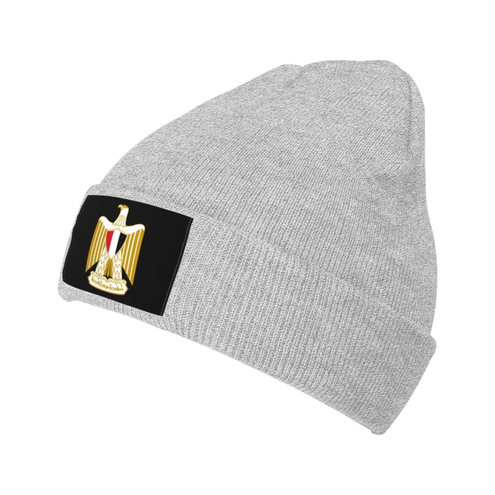 coat of arms of egypt knit beanie hat egypt emblem knitted cap for egyptians winter outdoor men women