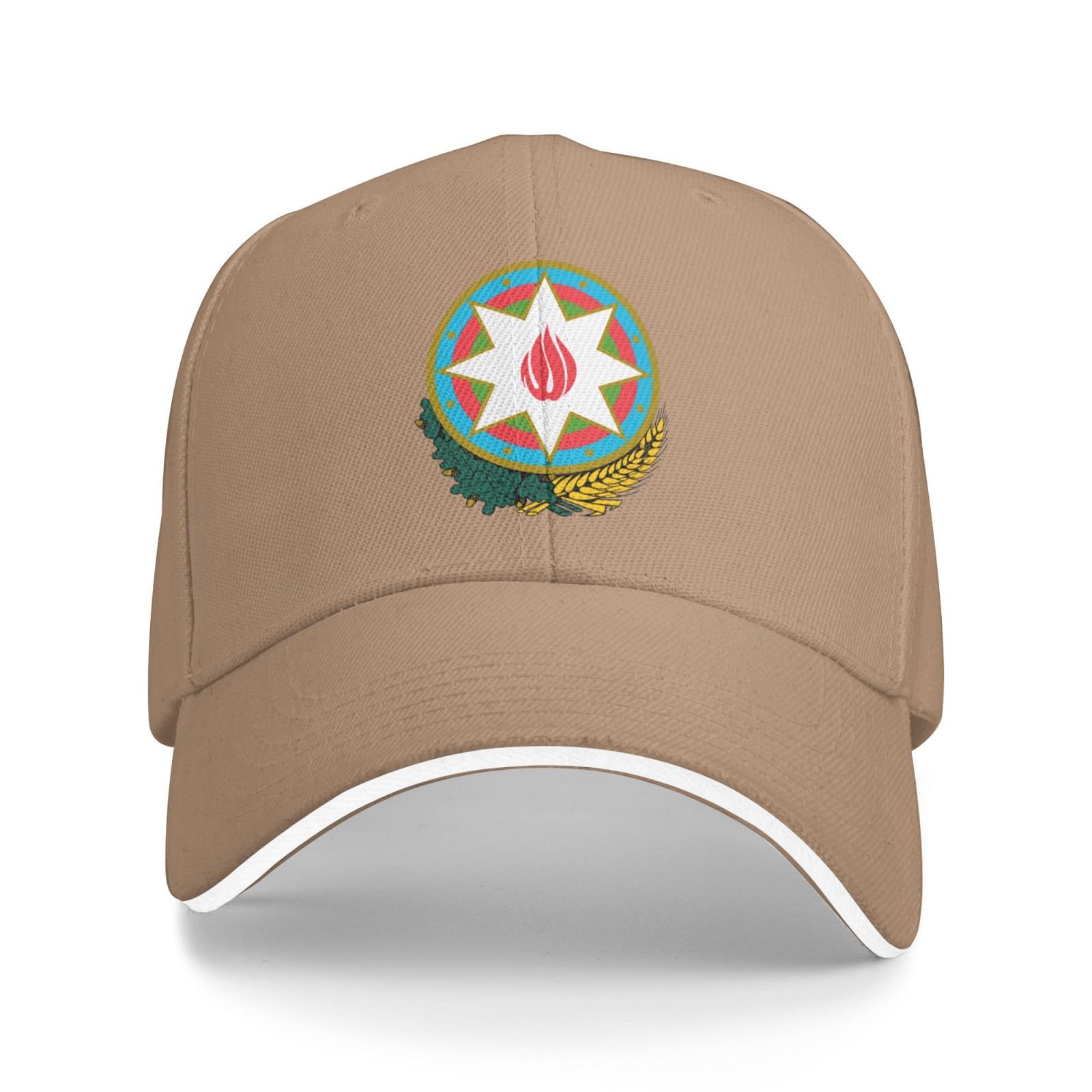 azerbaijan national emblem hat support azerbaijan coat of arms baseball cap azerbaijani hat for women men adjustable hat
