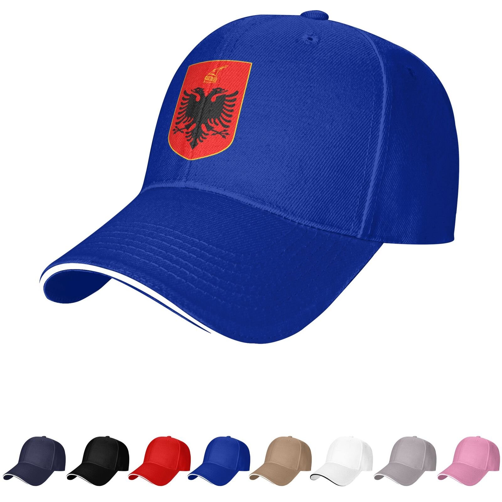 albania emblem hat albanian caps for men women coat of arms of albania baseball cap trucker dad hat