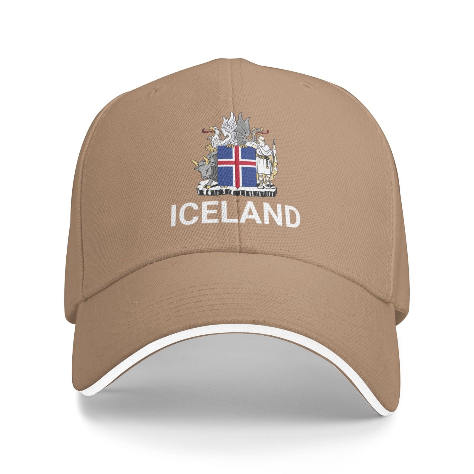 support iceland hat icelandic caps for men women i stand with iceland emblem coat of arms baseball cap