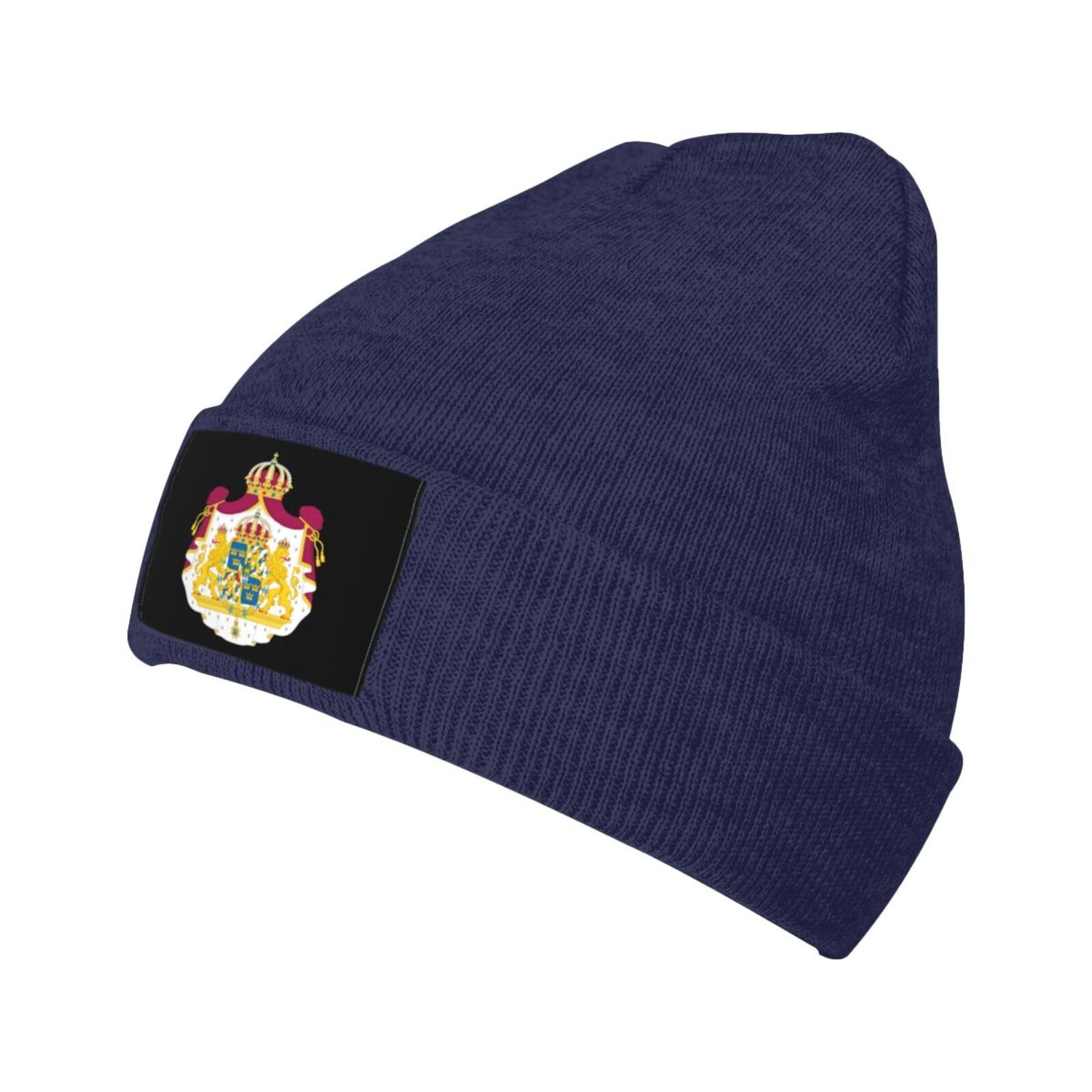 coat of arms of sweden knit beanie hat sweden emblem knitted cap for swedes winter outdoor men women