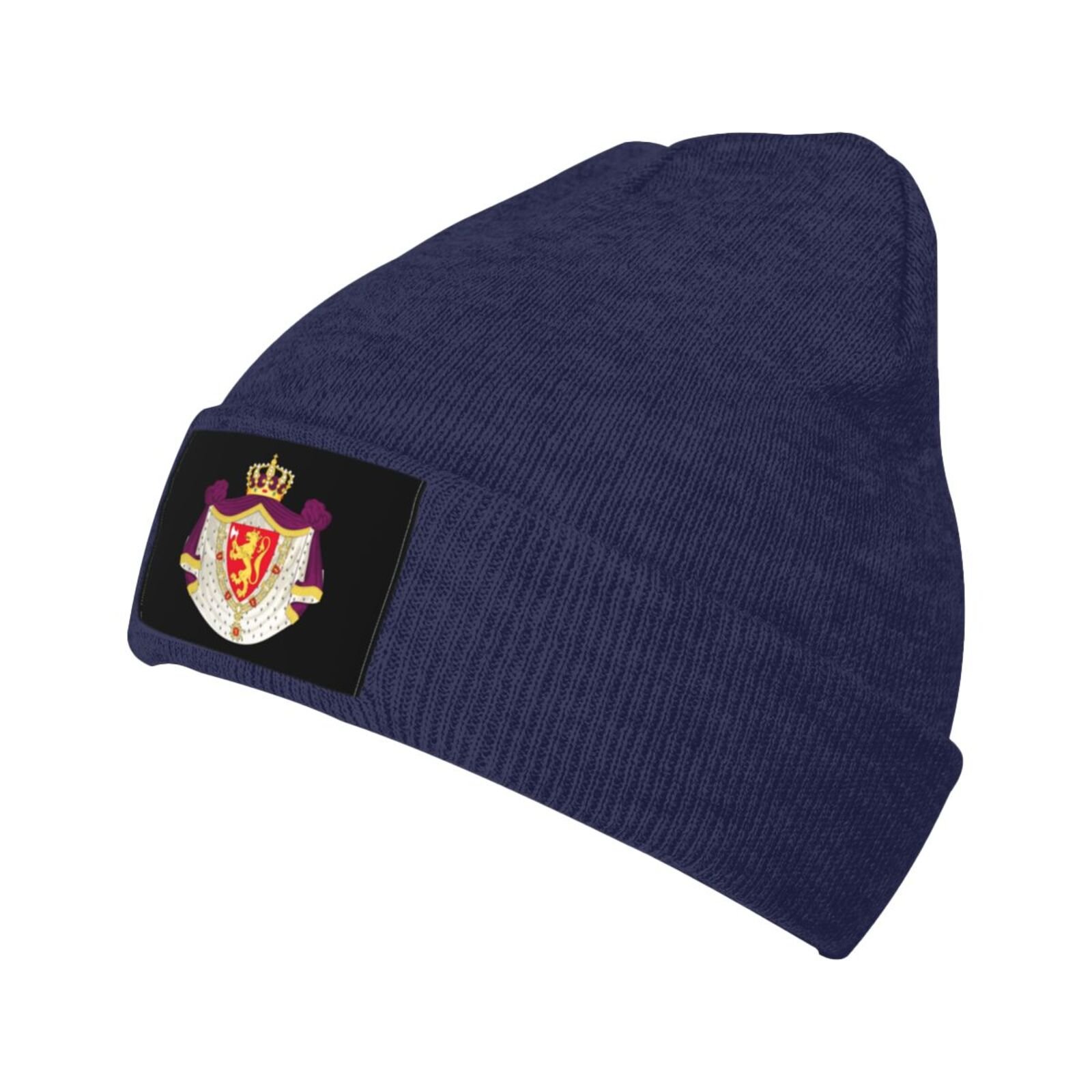 coat of arms of norway knit beanie hat norway emblem knitted cap for norwegian winter outdoor men women