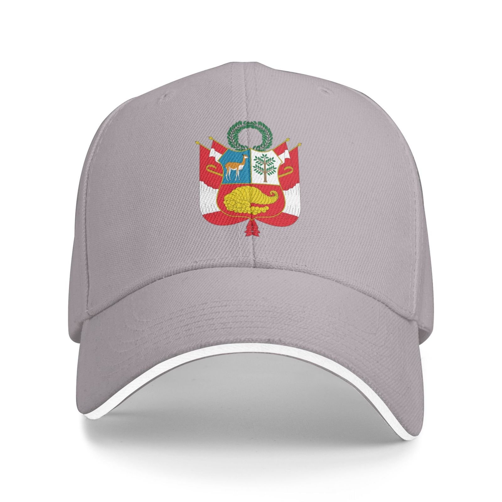 peru national emblem hat support peru coat of arms baseball cap peruvian hat for women men adjustable hat