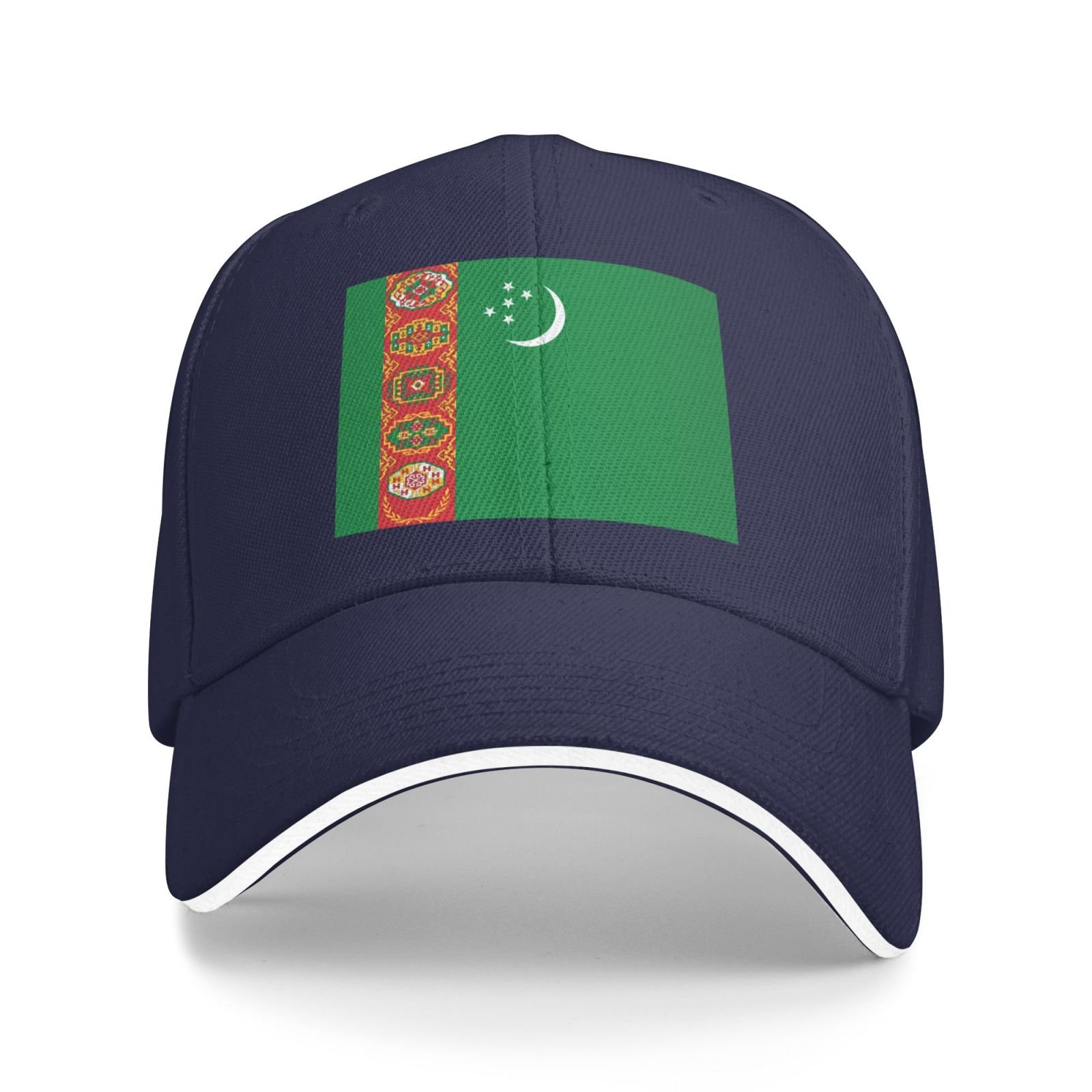 flag of turkmenistan baseball cap stand with turkmenistan hat support turkmen trucker dad hat for men women