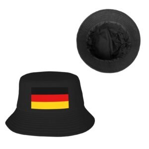 Bob allemand pour hommes et femmes, drapeau de l'Allemagne, chapeau de pêche d'été noir